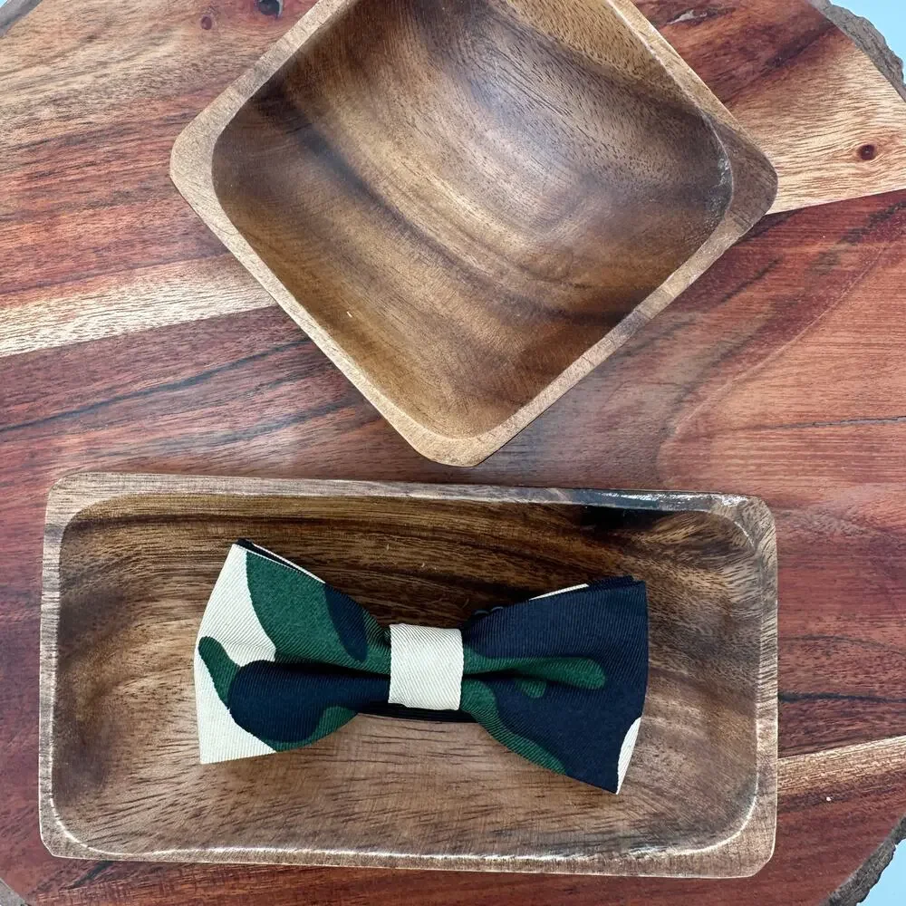 NEW Handmade Bow Tie Camouflage Adjustable Stretch Elastic Gift Prom Formal